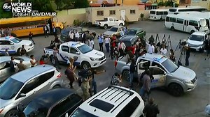 PERP WALK: New video shows armed police leading several suspects in the David Ortiz shooting in hearings in the Dominican Republic last night, with 9 now facing charges and one – known as “The Surgeon” and also wanted in the U.S. for attempted murder – still on the run. https://abcn.ws/2XMPIGm | ABC World News Tonight with David Muir