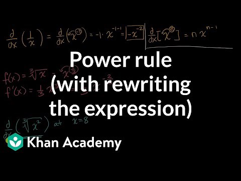 Power rule (with rewriting the expression) | AP Calculus AB | Khan Academy