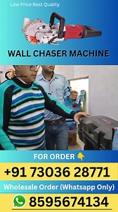 584K views · 5.3K reactions | WALL CHASER MACHINE . All India Delivery Service Available  (Our Contact Number :+91 73036 28771) . AH Global Solutions . #powertools #tools #construction #handtools #toolsofthetrade #dewalt #makita #cordlesstools #electrician #contractor #tool #drill #ingcoindia #meenabazaar #gbroaddelhi #machineshop #wallrepair #wallchaser #machine #powertoolsindia | AH Global Solutions | Facebook