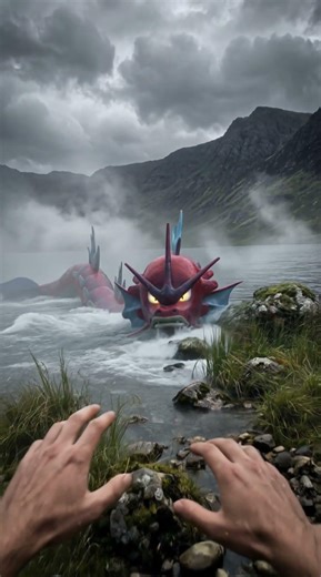 POV: You encounter a wild Gyarados at the lake 🌊⚡ | AI Experimental