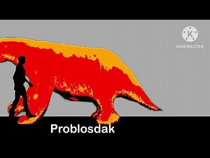 Prehistoric animals animated size comparison of human