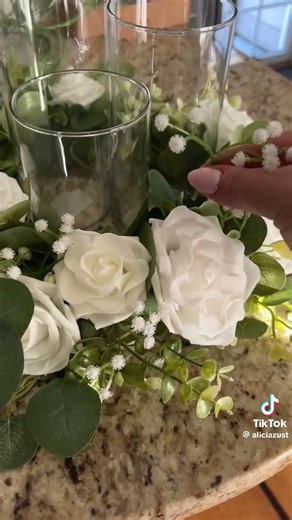 Easy Floral arrangements made from Dollar Tree Finds. #flowers #wedding