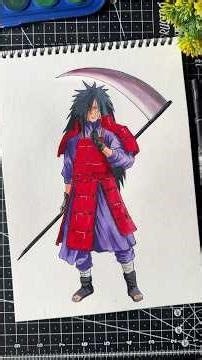 Drawing Madara Uchiha 🔥 Ep 9 || 30 Days 30 Anime drawing challenge #madara #animedrawing #anime