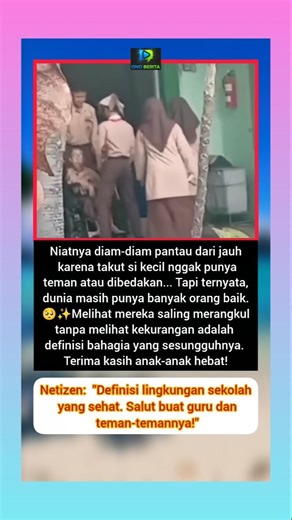 Awalnya Khawatir, Ibu Ini Menangis Lihat Perlakuan Teman Sekelas Anaknya 😭❤️ #shortvideo