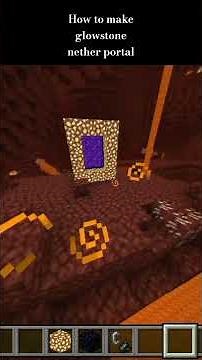 how to make glowstone nether portal #greenbeann #minecraft #shorts