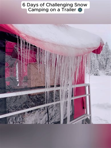 6 Days of Challenging Snow Camping on a Trailer! #camping #solocamping #campingUSA #uscamping #survival #girlcamping #outdoors #snow #asmr #relax #camp #campinglife #rain #snowcamping #luxurycamping #luxurytent #campingtent #bushcraftsurvival