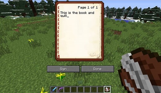 What is book and quill used for in Minecraft?