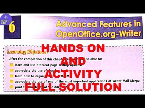 ADVANCED FEATURES IN OPEN OFFICE| DAV CLASS 5 COMPUTER CHAPTER 6 | HANDS ON AND ACTIVITY | #dav