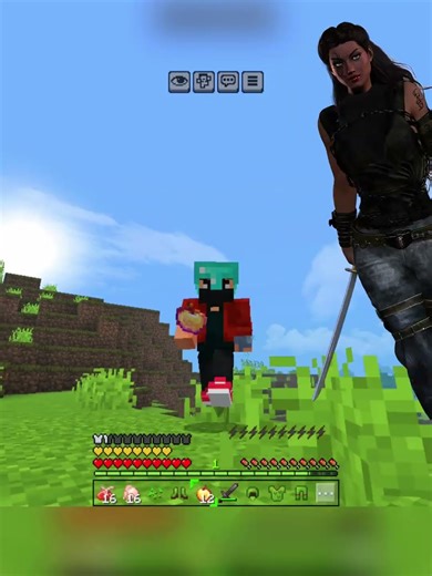 minecraft but Daku girl is controlling me #minecraft #shorts #funny