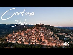 Scenic Italy: Cortona at Sunset 4K Drone Film
