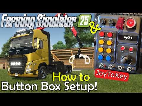 How to setup PXN Button Box in Farming Simulator|Solutions|Mapping examples|Rotary buttons|JoyToKey|