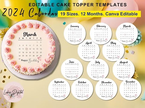 How to Edit Calendar Cake Template on Canva, Burn Away Calendar Cake Tutorial Step by Step