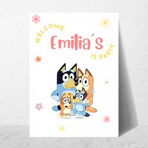 Bluey Birthday Party Kit - Printable Invite, Banner, Thank You Tags - Etsy