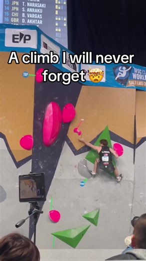One of the wildest moments I’ve experienced in competition 🤯😱🥲 #climbing #bouldering #sports #compclimbing #worldcup