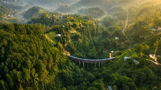 Why was this railway built through dense forests?