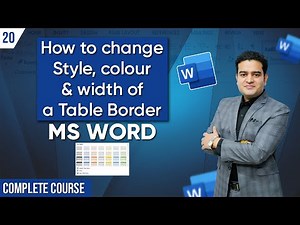 How to Change Style, Colour & Width of a Table Border in MS Word | Mastering Table Formatting