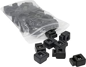 Strapworks Block Style Cord Lock - Black Plastic Cord Locks for Drawstrings, Paracord, Camping Equipment, Shoe Laces - 10 Pack