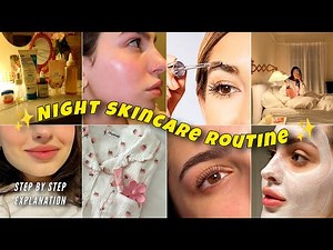 Night Skincare Routine Step by Step | Remove Tanning & Get Bright Glowing Skin✨