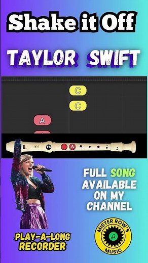 SHAKE IT OFF | TAYLOR SWIFT Play-a-long Recorder #playalong #recorder #taylorswift #singmovie