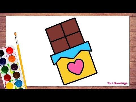 Draw Chocolate Bar | Draw a Perfect Chocolate Bar | Step by Step Chocolate Tutorial 