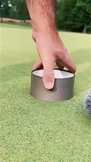 golf hole cutting ⛳ | satisfying precision machine process
