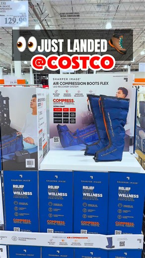 Costco just stocked the Sharper Image Air Compression Boots Flex and these are a total game-changer after workouts, travel, or long days standing. They cycle pressure from the feet to the calves in waves, making your legs feel lighter and relaxed in just minutes. Post-day relief at home, share this with someone who needs recovery! Small/Medium Size Will Fit 25" - 31" Inseams Large/X-Large Size Will Fit 29" - 34" Inseams #SharperImage #compressionboots #massager#percussionmassager #costcofinds #s