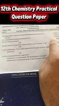 12th chemistry practicals question paper Maharashtra Board #a2zpracticals