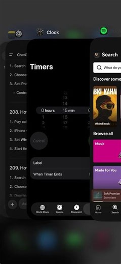How to set sleep music timer on spotify