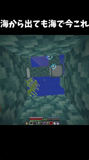 やっと海底神殿から脱出できたのに...#マイクラ#アマテラス鯖