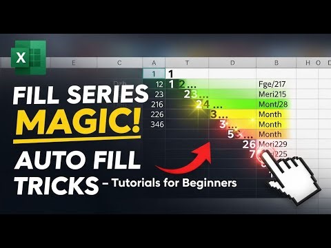 Fill Series Tricks in MS Excel -Tutorials for Beginners
