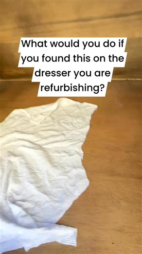 Here’s the story My client brought to me a dresser that has been sitting in her garage and she said she bought it from someone else hoping she will refurbish it but never had the time. She wanted me to refurbish the dresser and while I was removing all drawers, I found this 14K necklace. Should I tell her or I just keep it? 😆 | Janelle JR Martinez