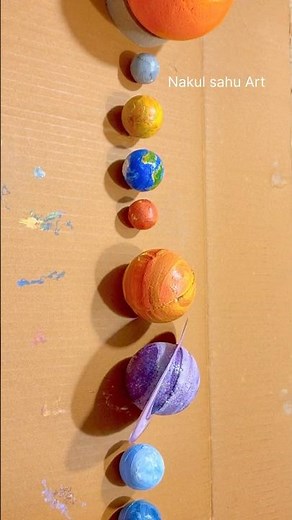 how to colour solar system planets | working model for science exhibition #shortsfeed Nakul Sahu Art
