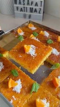 The most delicious orange-flavored basbousa you can make – it's both tasty and economical! #GodIs...