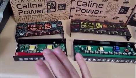 Caline CP-205 Guitar Pedal Power Supply, DC 9V True Isolated Pedalboard Power Supply with 8 Totally Isolated Outputs(300mA/500mA), Noiselessly