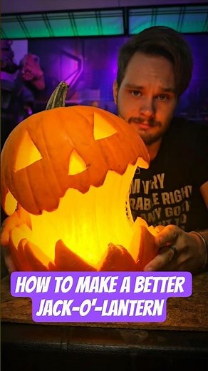 How to make a better jack-o'-lantern! #halloween #creative #diy