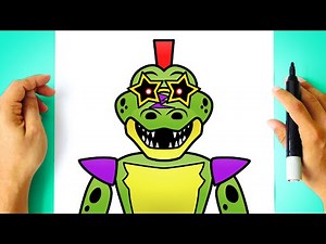 How to DRAW MONTGOMERY GATOR - Five Nights at Freddy's Security Breach - FNAF