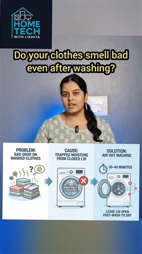 Why Do Washed Clothes Smell Bad? #WashingMachineTips#LaundryProblems #BadSmell #washingmachine