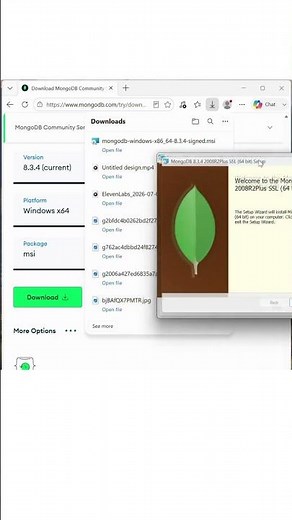 download and install MongoDB