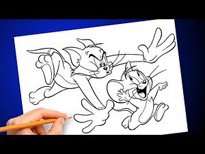 Step By Step | Tom And Jerry Drawing Easy | How To Draw Tom And Jerry Drawing Tutorial