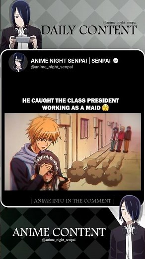 He caught the Class President working as a maid 🫣 | Maid Sama