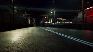 night scene of japan city with neon lights