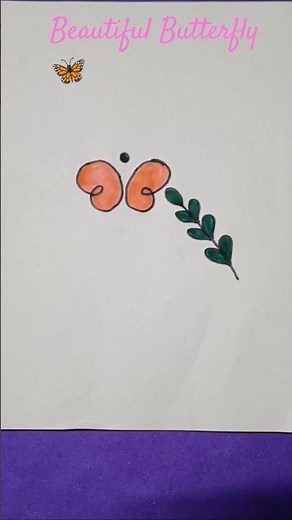 Beautiful And Easy Butterfly Art 🦋#BeautifulButterflyDrawing🦋