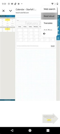 Starfall Let's Make A Calendar February 2026