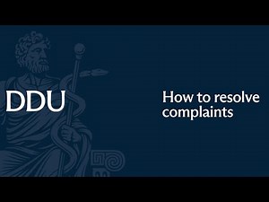 DDU webinar: how to resolve complaints