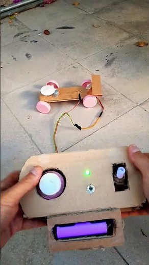 make remote control wire car with cardboard