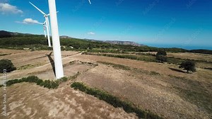 The windmill electric plant generator with fpv drone