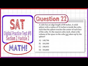 Question 22 in SAT Digital Practice Test #8, MATH Section 2 Module 2