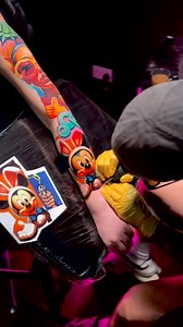 Mickey mouse tattoo !!! Super colourful sleeve in progress 🥳 #colourtattoo #realismtattoo #closeup #tattoolifestyle #mickeymouse #tattooart | Gorsky Tattoos