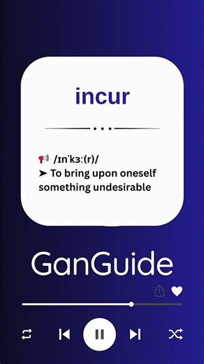 C1 English Word: INCUR | Meaning & Pronunciation