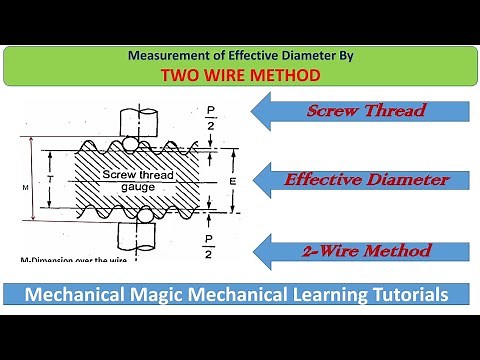 Effective Diameter by Two Wire Method | Screw Thread Measurement | Mechanical